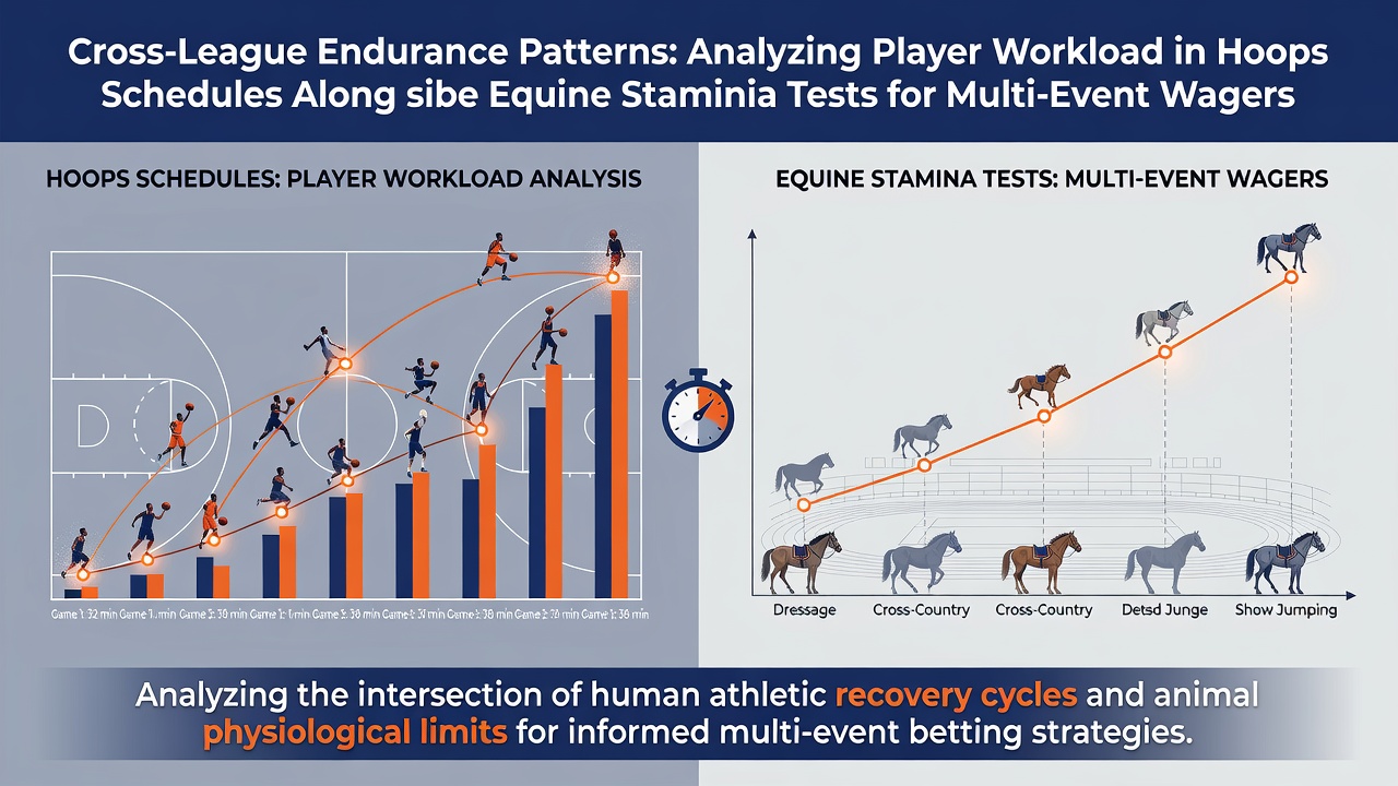 Basketball players and racehorses shown in training environments highlighting workload and stamina factors