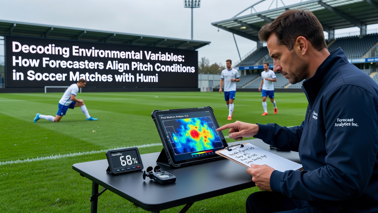 Detailed weather station equipment measuring humidity, soil moisture, and wind conditions at a multi-sport venue