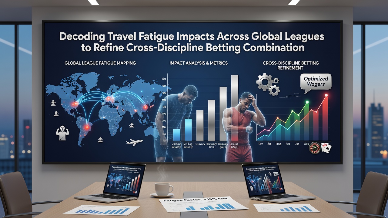 Data analysts reviewing travel schedules and performance metrics for refined multi-sport accumulator strategies