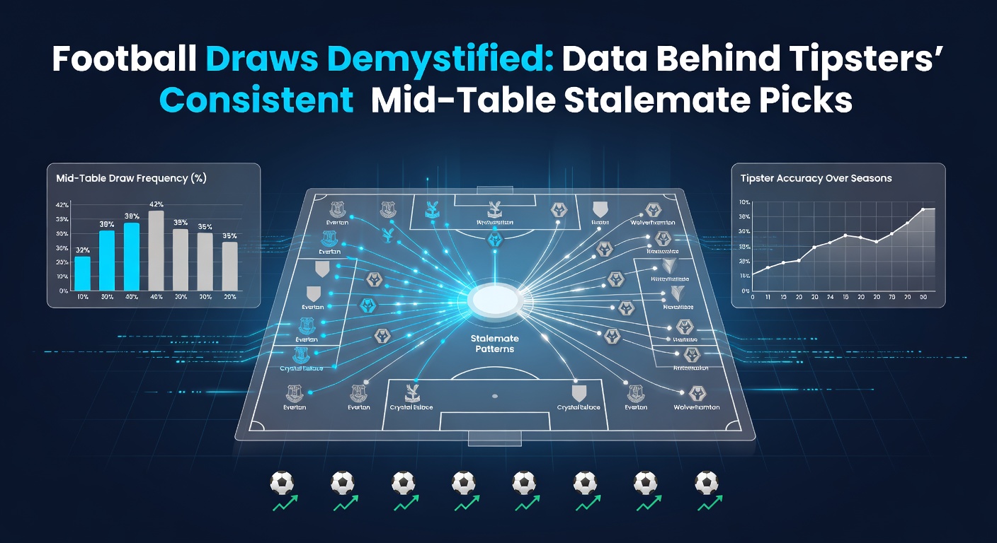 Bar chart illustrating draw percentages across European football leagues, highlighting mid-table team trends