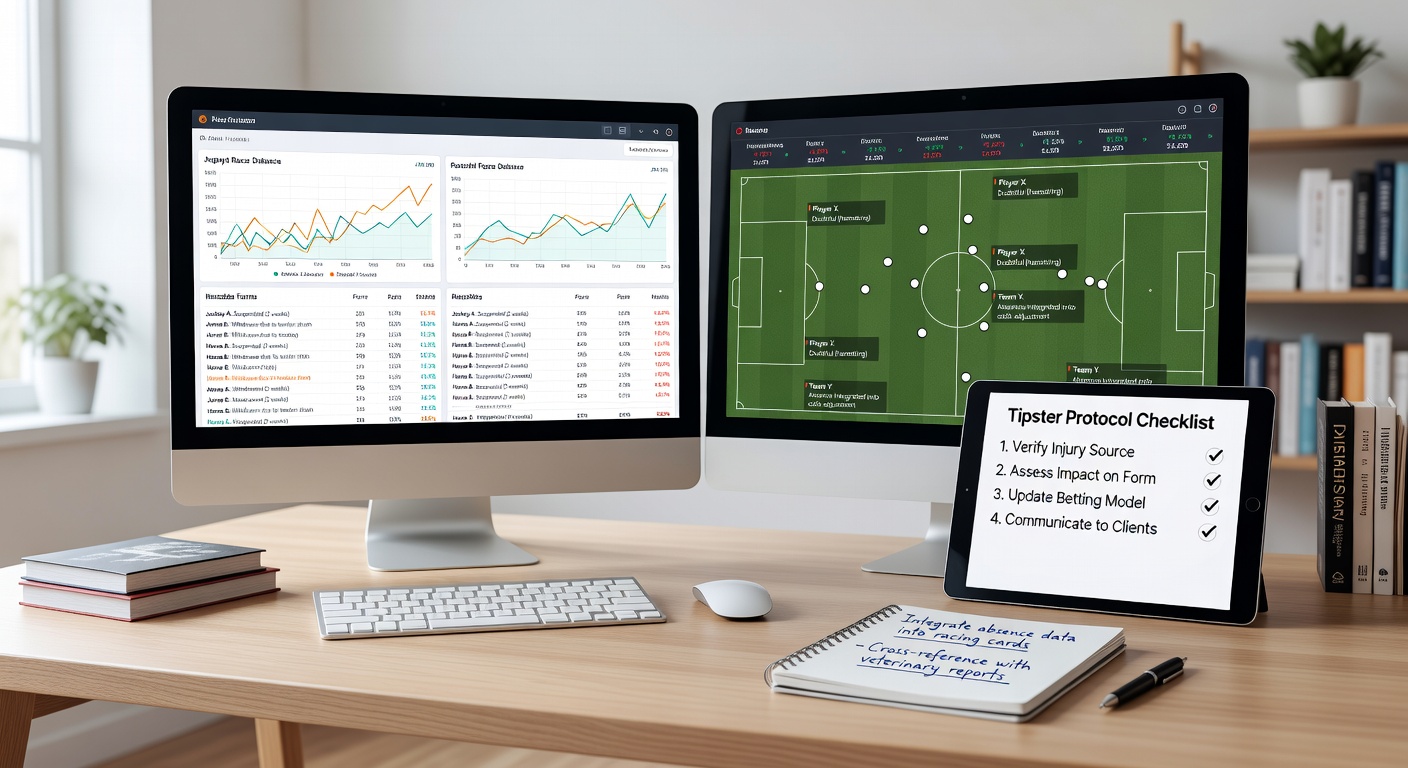Football manager reviewing tactics board with red crosses marking injured players during a halftime team talk