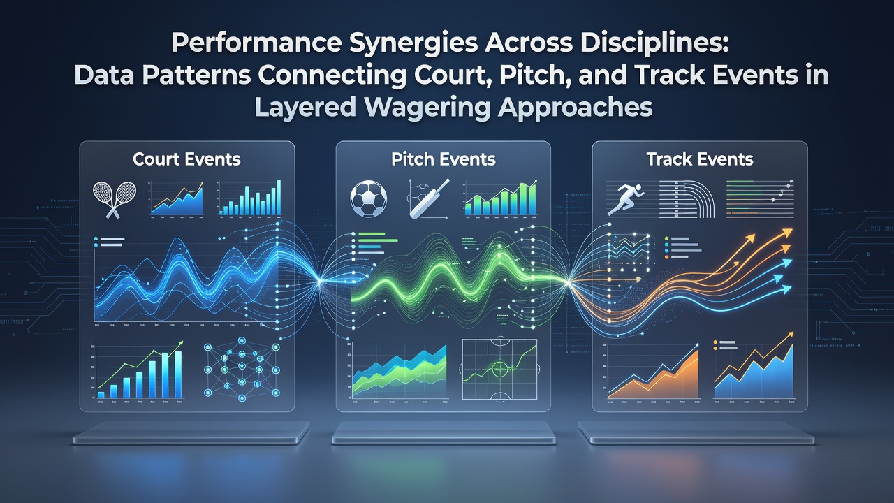Data visualization showing performance metrics across tennis courts, soccer pitches, and horse racing tracks in multi-sport betting models