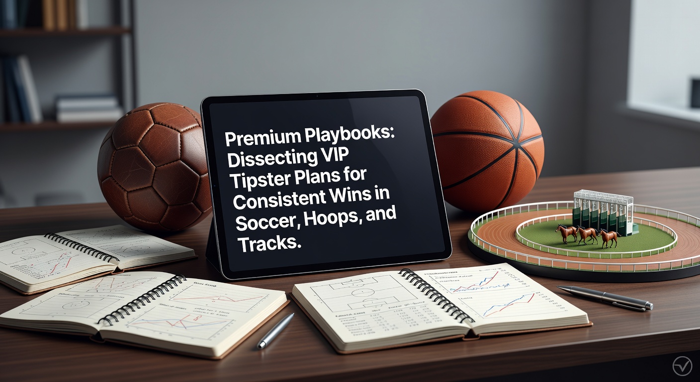 VIP tipster dashboard showing soccer, basketball, and horse racing picks with win rate graphs