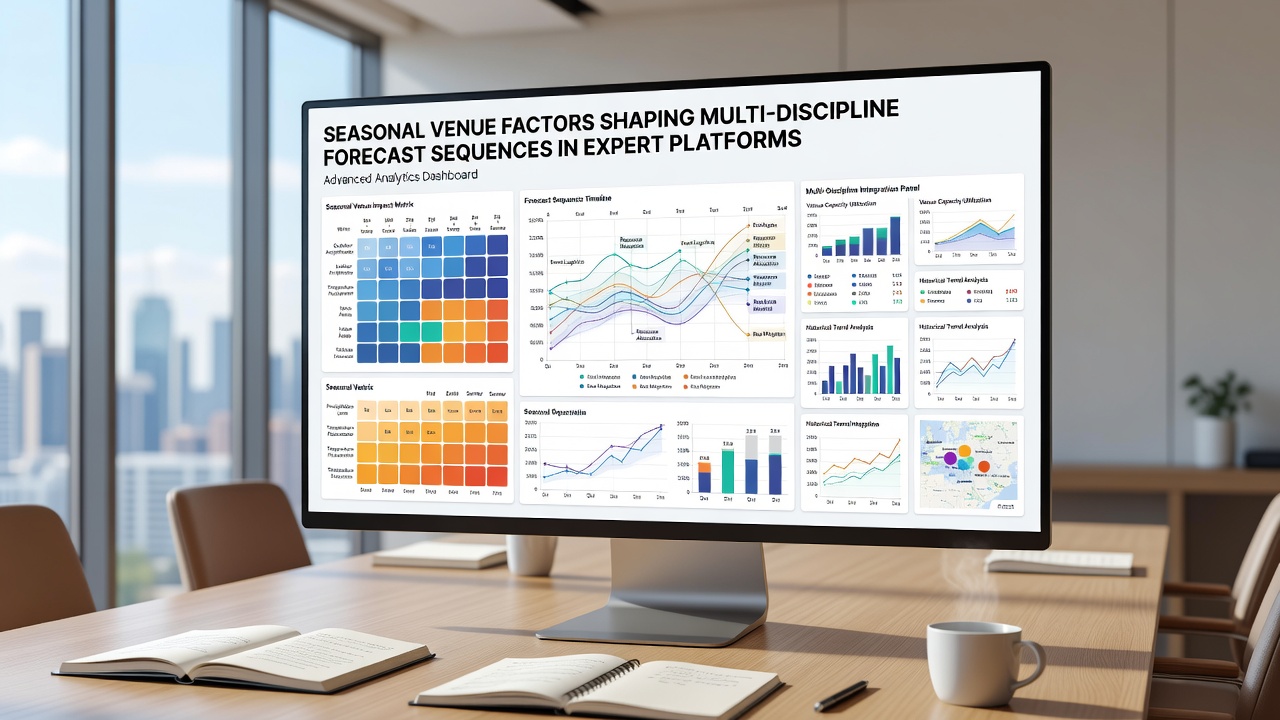 Multi-discipline forecast sequence diagram illustrating venue and seasonal data integration