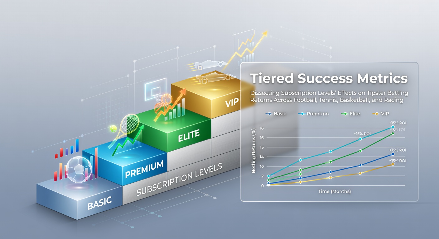 Bar chart comparing ROI across free, basic, premium, and VIP tipster subscriptions in major sports